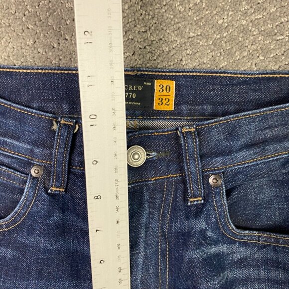 J. CREW 770 Kaihara Japanese Denim Jeans Men's 30 x 32 Fit 30 x 31.5 Blue Cotton - Picture 11 of 14
